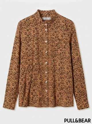 Camisa Pull&Bear Leopardo Talla Xs