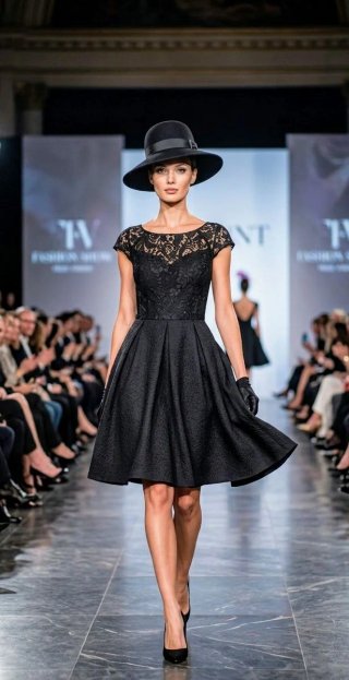 Abito Pinko in pizzo nero