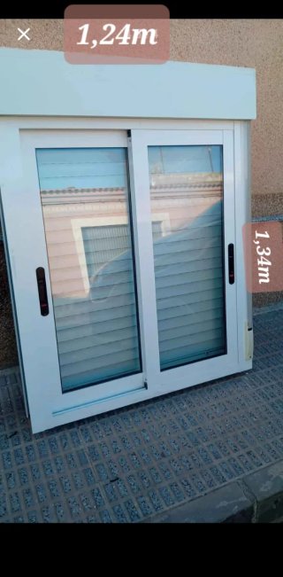 Ventana Corredera de Aluminio Blanca