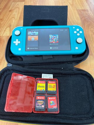 Nintendo Switch Lite Turquesa + 4 Juegos