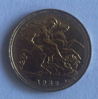 Moneda Oro 1/2 Sovereign Elizabeth II