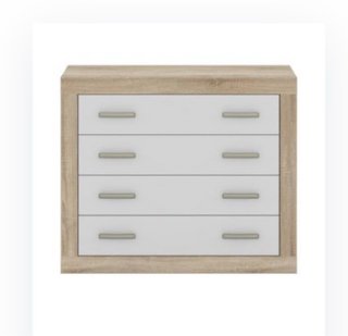 Cómoda de Madera con 4 Cajones y espejo