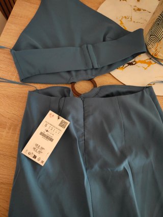 Vestido largo Zara azul