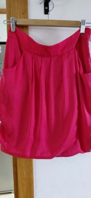 Falda raso rosa talla 42