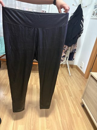 Leggings de efecto cuero negros