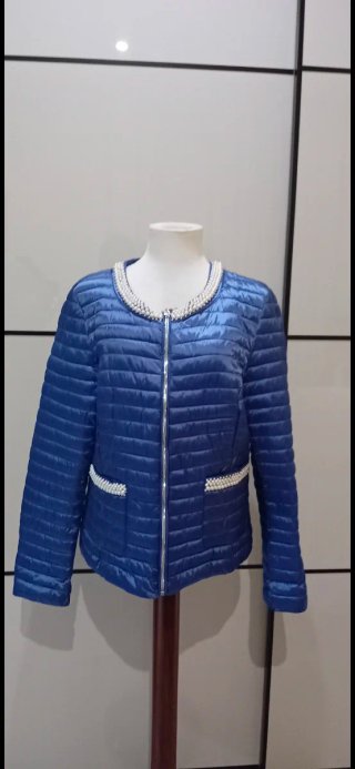 Chaqueta acolchada mujer azul