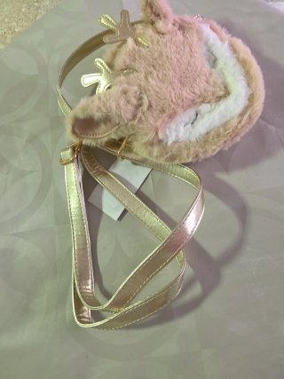 Bolso Reno Peluche Dorado para niña