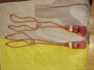 2 Recogecortinas Rosa Palo Nuevas