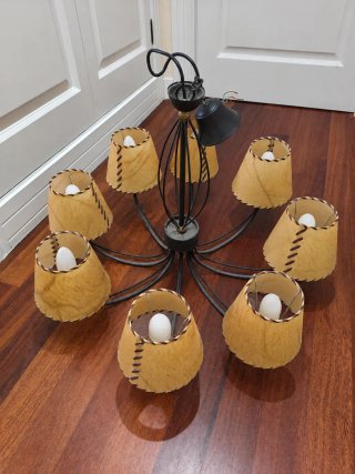 Lámpara de salón estilo rústico