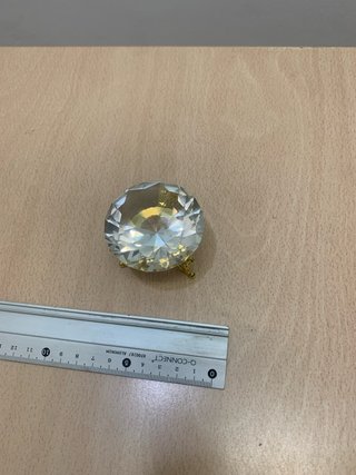 Diamante de Cristal con Base Dorada o plateada