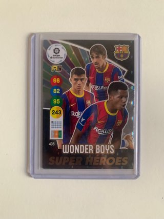 Cromo Wonder Boys Super Héroes FC Barcelona panini
