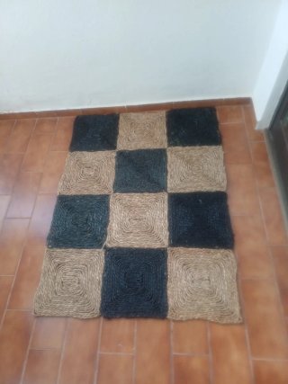 Tappeto in iuta/fibra vegetale 122x88cm