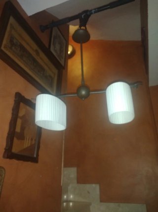 Lámpara 2 led de Techo de Forja