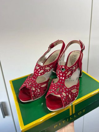 Sandalias Pitillos Rojas