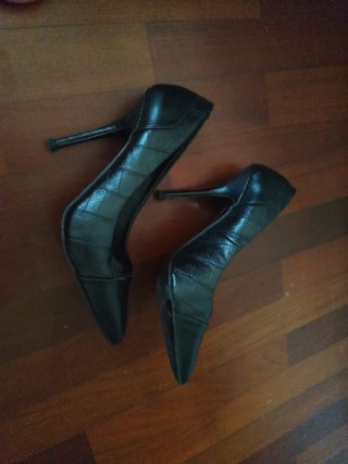 Zapatos Stiletto Negros Talla 38