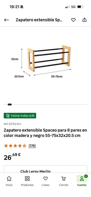 2 Zapateros Extensibles y Apilables Spaceo Flacky