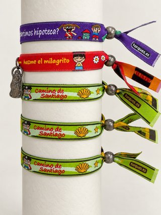 Pack 5 Pulseras Tela Ajustables