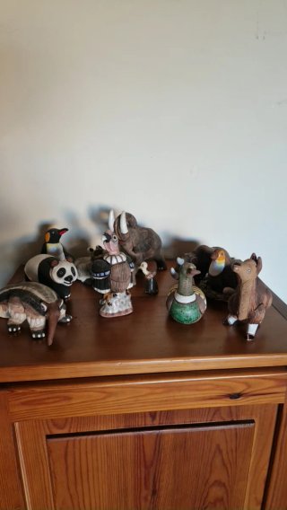 Set de 11 Figuras de Cerámica de Animales