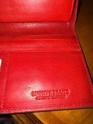 Bolso monedero rojo nuevo con etiquetas