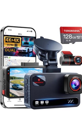 Dashcam Terunsoul 4K Dual (Delantera y Trasera)
