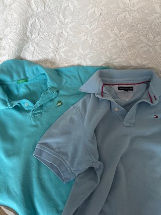 2 polos Tommy Hilfiger y Benetton talla 8