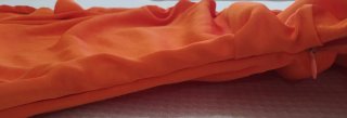 Vestido Naranja Asimétrico con cremallera lateral