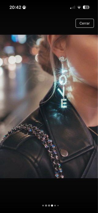 Pendientes Largos Love con Cristales