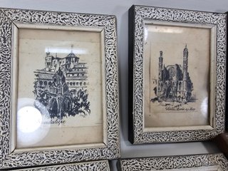 Lote 13 cuadros tinta china 1952