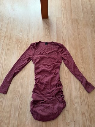 Vestido SHEIN granate espalda abierta TXXS