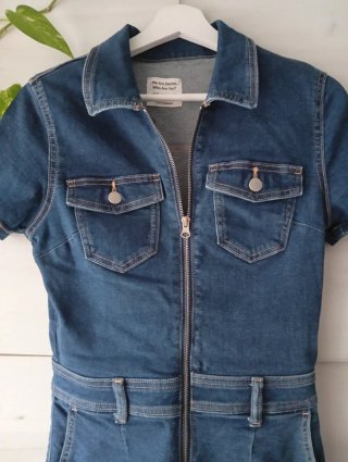 Mono vaquero corto azul