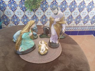 Misterio de Belén 5 Piezas 30cm antiguo más 40 año