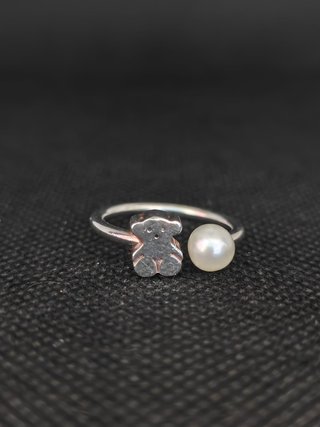 Anillo plata 925 abierto con perla. 051-01-00748