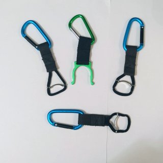 Pinza sujetabotes aluminio y tela