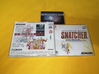SNATCHER NEC PC ENGINE CD SPINE + REG + STICKERS