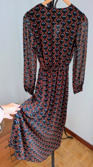 Vestido midi estampado