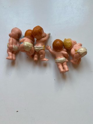 Conjunto de 5 Miniaturas Bebés Vintage Gallop