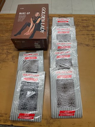 Lote 10 Cajas Medias Vintage Golden Lady.
