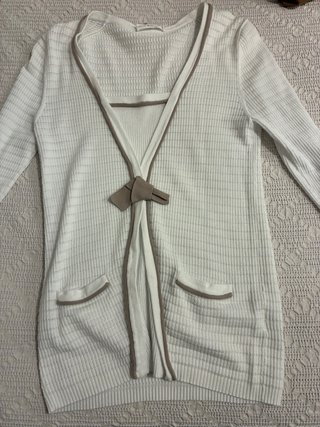 Chaqueta Paule Ka Blanca con Detalles Beige