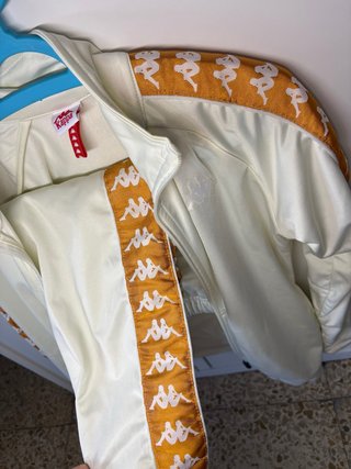 Chándal Kappa Blanco y Dorado