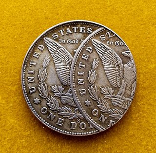Moneda de Morgan Dollar con error