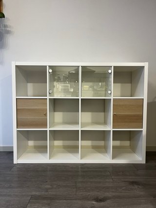 Estantería Modular Blanca y Madera