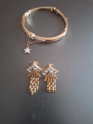 Set de Pulsera y Pendientes Vintage