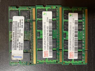 3 Módulos Memoria RAM 1GB para Apple iMac