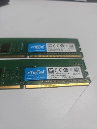 2x 8GB DDR4 2133 UDIMM CL15 Crucial