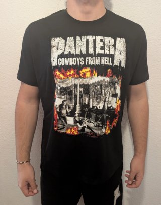 CAMISETA NEGRA - PANTERA / COWBOYS - TALLA XL y +