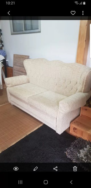 Sofá Cama Beige 160cm y 80 de fondo
