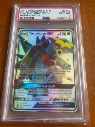 Carta Pokémon Turtonator GX 2019 PSA 10