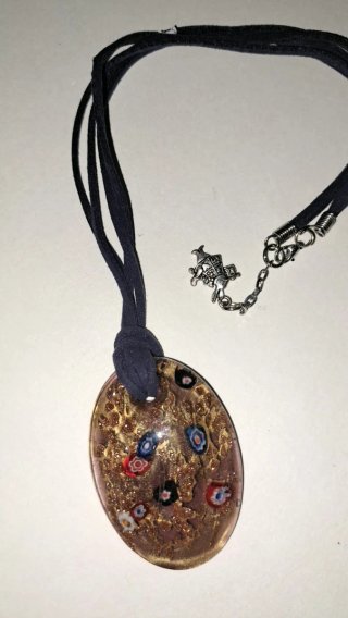 Colgante con Abalorio de Cristal