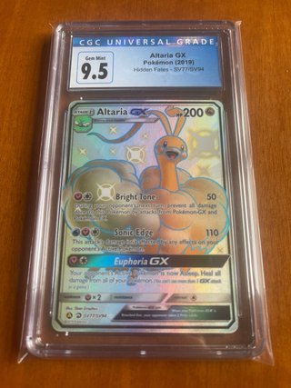 Carta Pokémon Altaria GX Hidden Fates CGC 9.5