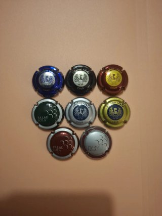 Set de 8 Chapas de Cava Palau Sola